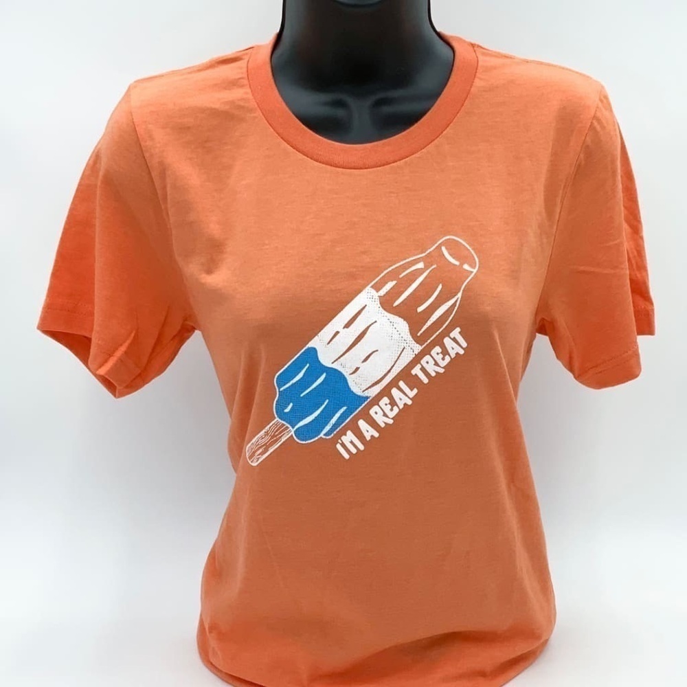 Bella + Canvas | "I'm A Real Treat" Graphic Tee | Size M | Heather Orange - Picture 6 of 16